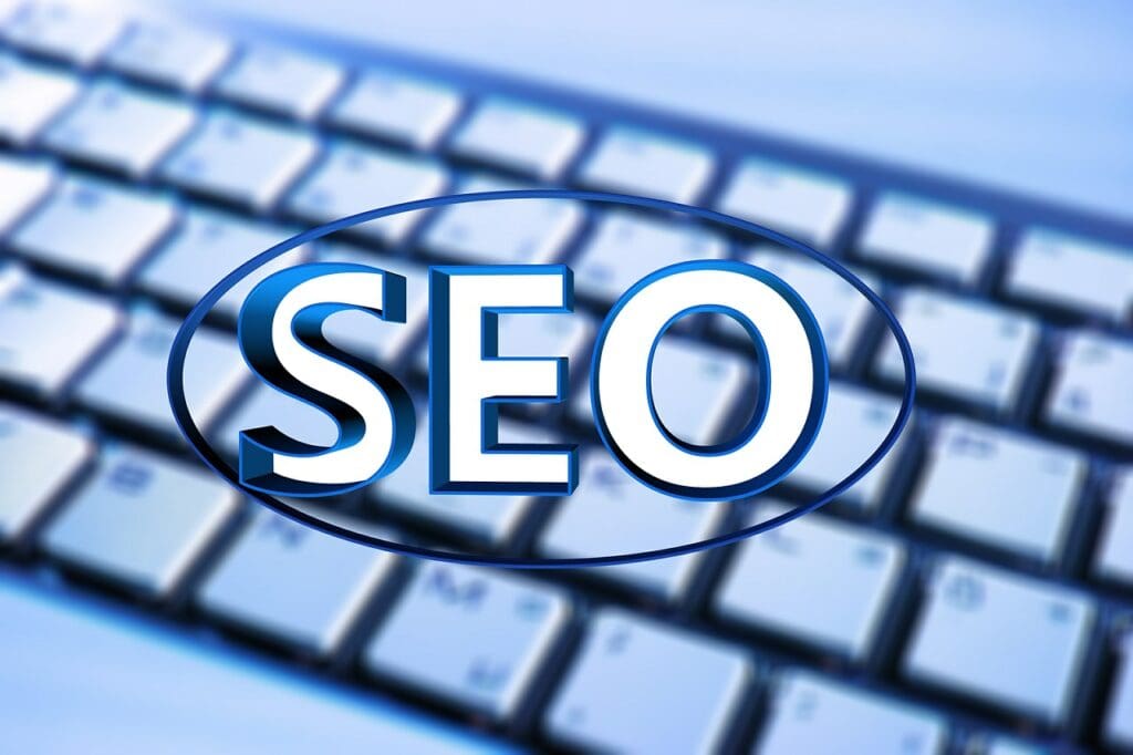  Orange County SEO image with a keyboard in the background