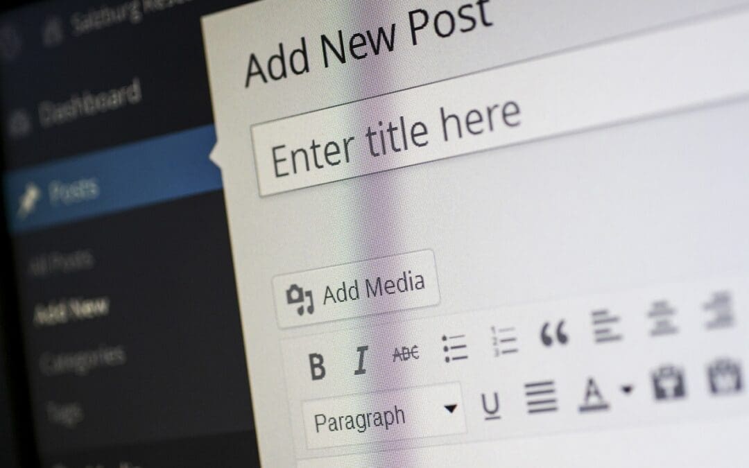 Wordpress add new post interface