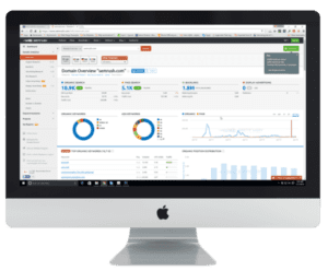 SEO company Orange County. An analytics website on an Apple desktop.